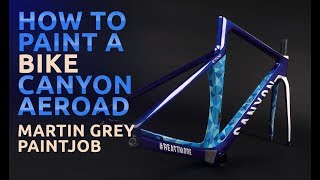 How to paint a bike - Canyon Aeroad with ETOE design painted by Martin Grey