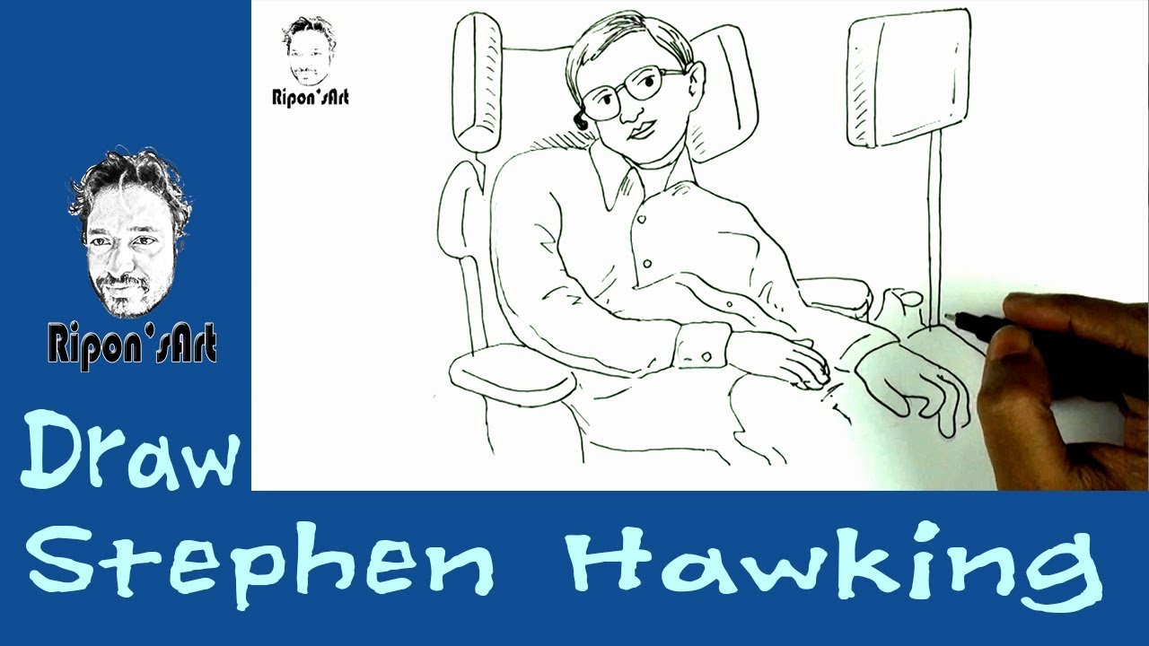 How to draw Stephen Hawking. - YouTube