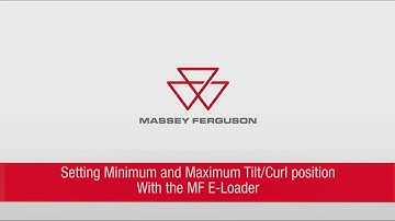 Setting Tilt/Curl on a MF E-Loader