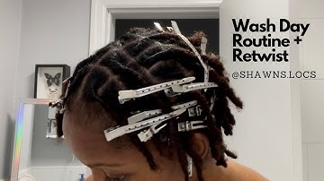 FULL Wash Day Routine For Dry, Itchy Scalp + Retwist (One Month Starter Locs)