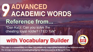 9 Advanced Academic Words Ref from \\