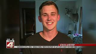 'Cameron is still here:' Horace family meets recipient of late son's heart for first time