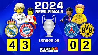Champions League 2024 Semi-finals ALL GOALS Recap in Lego Football | Real Madrid and Dortmund win