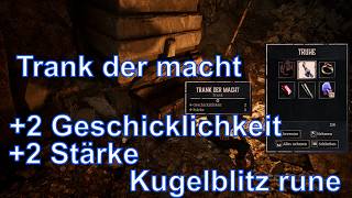 Trank der macht +2 Geschicklichkeit, +2 Stärke, Kugelblitz rune, Gothic 1 Remake