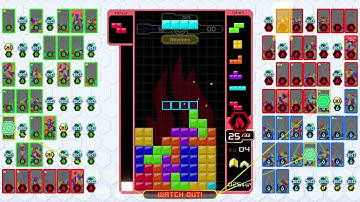 my tetris line clear sends 8 lines twice in tetris 99 teams!!!