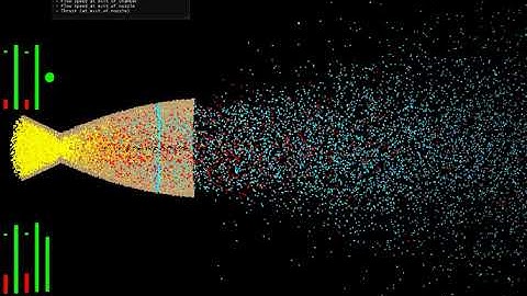 4K video SPH simulation 70 K particles.V3 of  reactor: better ergols and nozzle+ gauge+ description