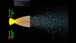 4K video SPH simulation 70 K particles.V3 of reactor: better ergols and nozzle+ gauge+ description
