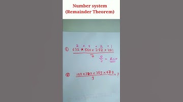 Number system,Remainder theorem #3,math trick for CGL,CHSL,CDS,NTPC,SI other#short