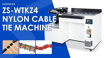 ZONESUN ZS-WTKZ4 Fully Automatic Nylon Cable Tie Machine for Fast Wire Harness Bundling and Cutting
