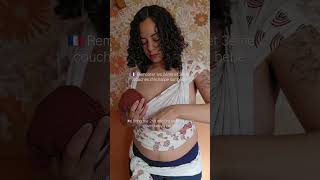 Allaitement d'un nouveau né en écharpe tricotée / Newborn stretchy wrap breastfeeding #portagephysio
