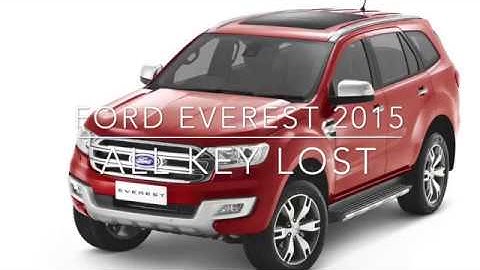 Ford Everest 2015 all key lost, Program by Key Master DP