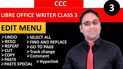 Libreoffice writer edit menu in hindi | libre office हिन्दी मे