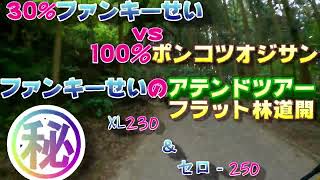 ファンキーせい30％ポンコツオジサン100％出していますがなにか？。アテンドツアー㊙フラット林道開拓部【ＸＬ230＆セロ‐250】