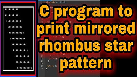C program to print mirrored rhombus star pattern || #shorts #code #coding #coder #reels #game