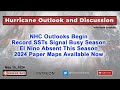 Hurricane outlook and discussion for may 15 2024