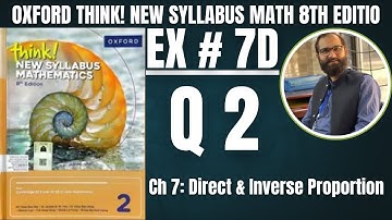 Exercise 7D Question 2 Oxford Think New Syllabus 8th Edition Math D2 Solutions