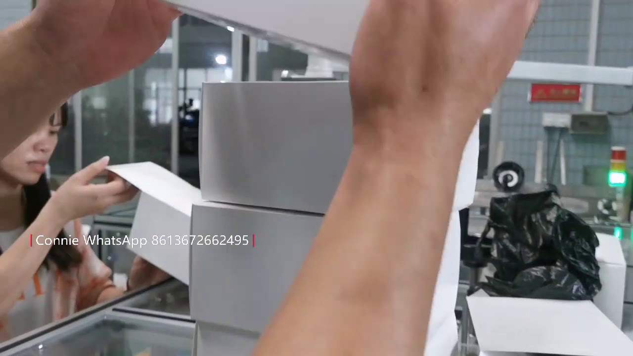 Box packing machine for 50 pcs mask packing Fully automatic packing ...
