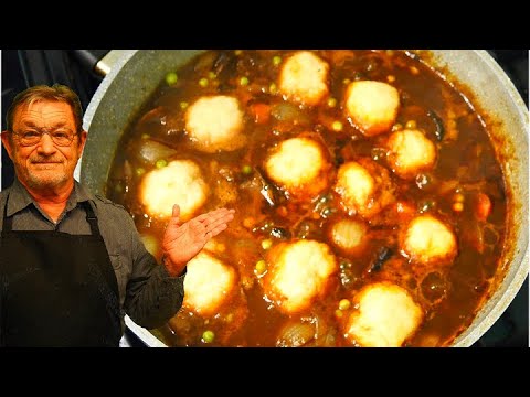 Traditional British Beef Stew Cooking Recipe ( With Dumplings ) - YouTube