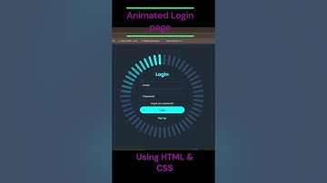 Animated login page using HTML &  CSS        #coding #python #html #javascript #css #webdevelopment