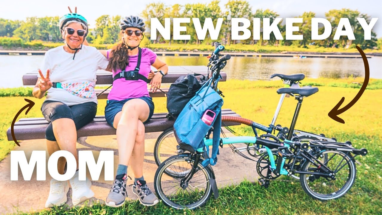 46 - MA MÈRE EN VÉLO PLIANT BROMPTON À MONTRÉAL🚴| La p'tite réinventerie