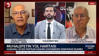 Gazeteci-Yazar Celal Kazdağlı Siyasi Partiler Kanunu Değişmeden Türkiye De Demokrasi Olmaz 