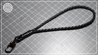 [Leather Craft] Making a wrist strap | Braiding leather cord