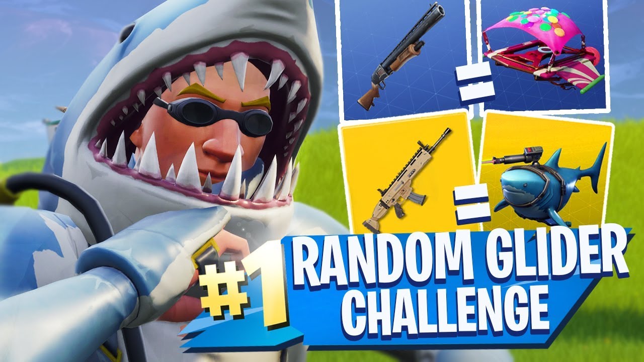 RANDOM GLIDER CHALLENGE!! Fortnite Battle Royale! YouTube