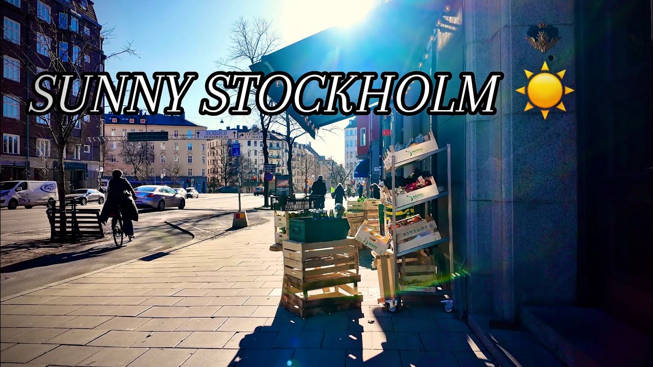 Stockholm Walk 🇸🇪☀️ | Sunny March Afternoon • Sankt Eriksgatan → Odenplan → Åhléns (4K)