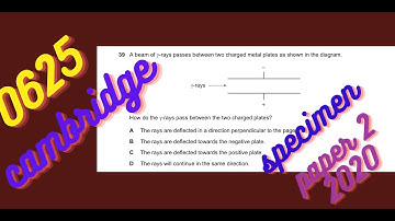 IGCSE Physics Paper 2 - Specimen 2020 - 0625/2/sp/ Q39 SOLVED