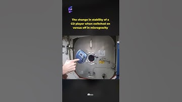 How the stability of a CD player changes when switched ON vs OFF in microgravity #shorts #space