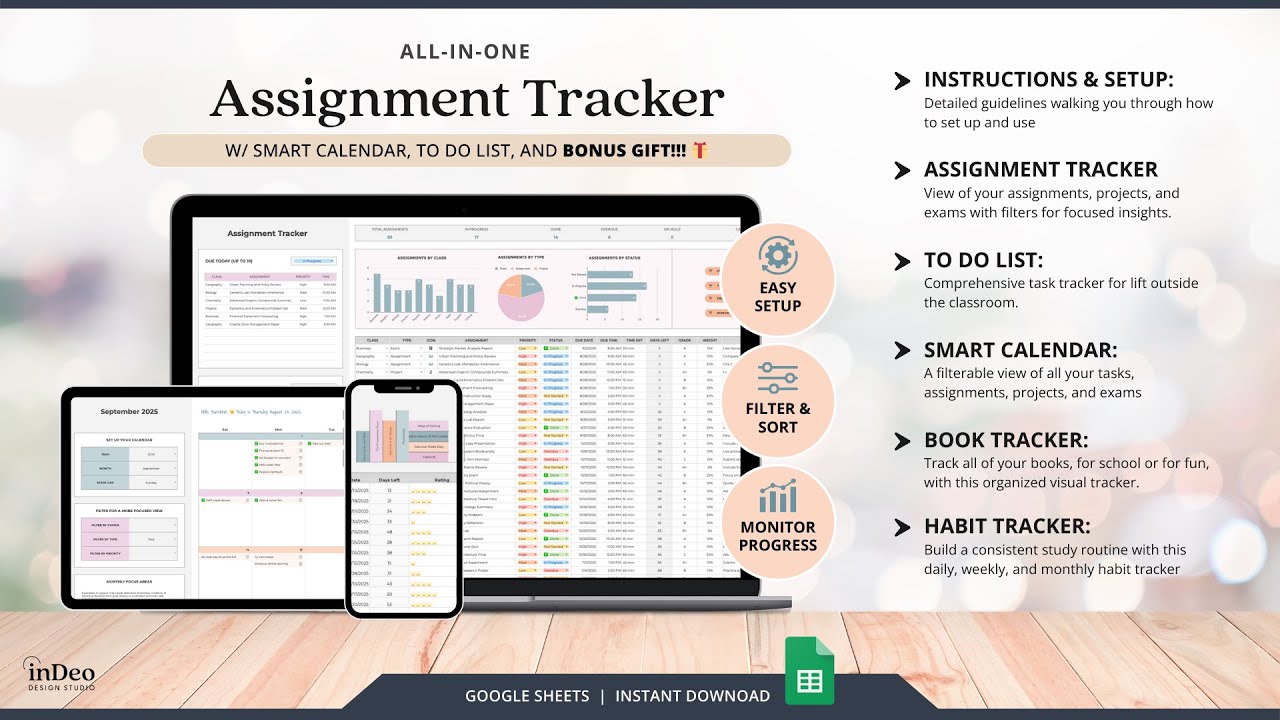 Assignment Tracker Tutorial: Google Sheets - YouTube