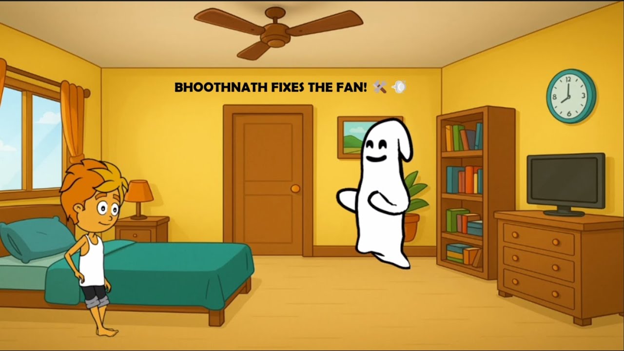 Fan Fight in Indian Summer! 💨🔥 | Bhoothnath & Human Roommates Ep 4 | Funny Animated Video
