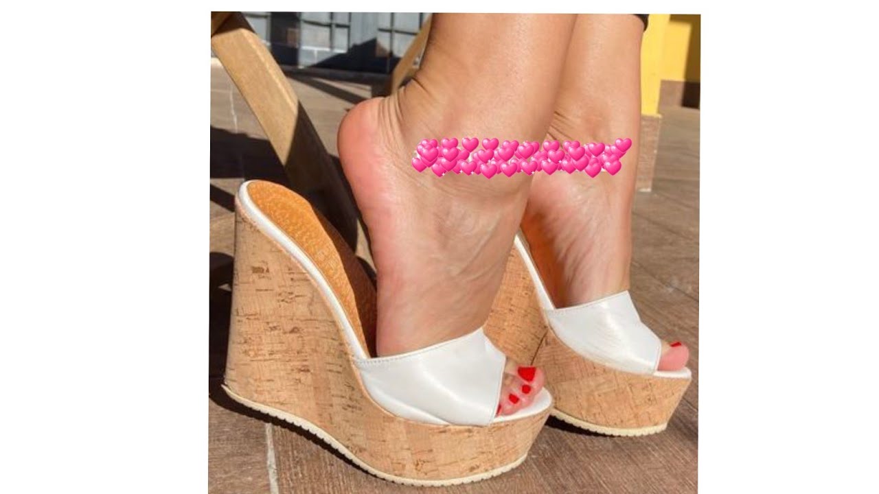 Beautiful collection of platform wedge heel mule sandals for ladies 