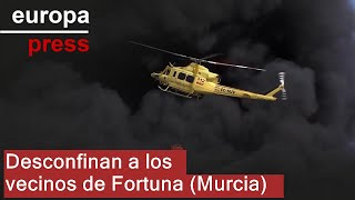 Desconfinan a los vecinos de Fortuna (Murcia) al ya no haber ya nube tóxica por el incendio