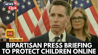 Josh Hawley Press Conference: Bipartisan Bill to Protect Kids from AI Chatbots | GUARD Act 2025 | 4K