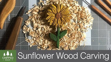 Sunflower Wood Carving || Whittling Project