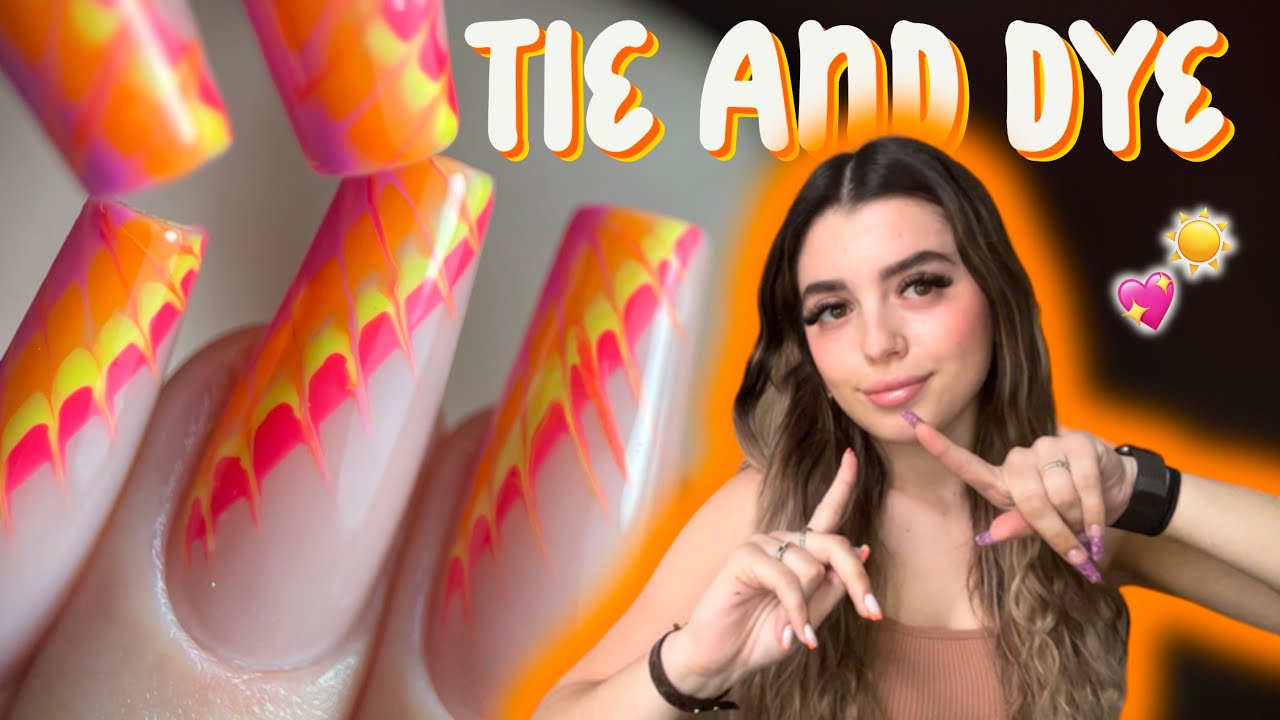 TUTO - Nailart Tie & Dye 💛🌈