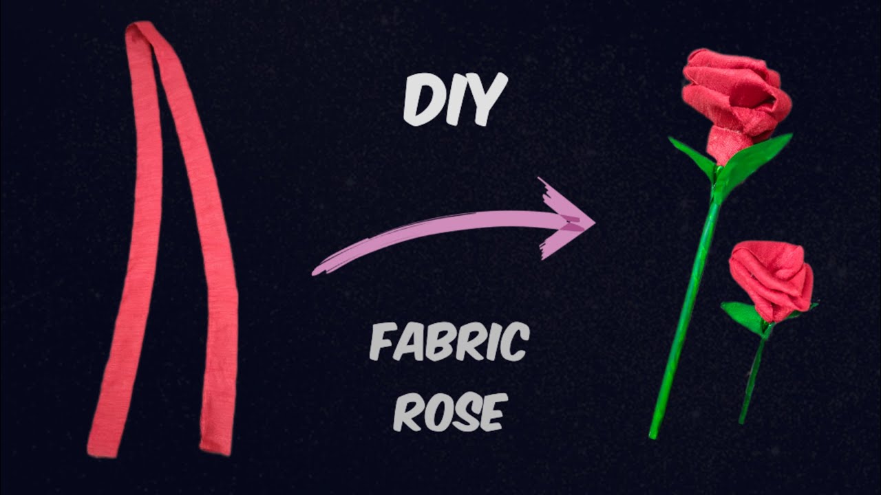 DIY Fabric rose | How to make fabric rose - YouTube