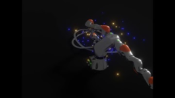 Blender rig mit Inverser Kinematik an dem Model eines KUKA Iiwa 14 dual