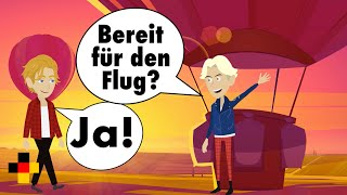 Learn German | Flight in a hot air balloon | Dialog in German with subtitles