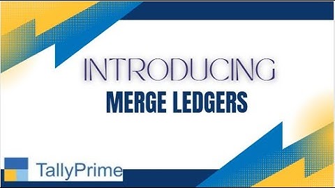 Tally Add-on: Merge Ledger