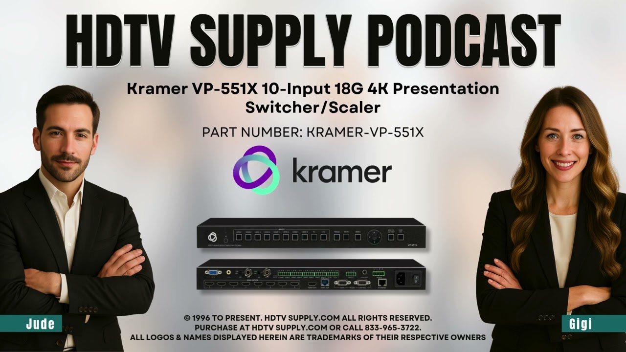 Kramer VP-551X 10-Input 18G 4K Presentation Switcher/Scaler - YouTube