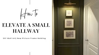 Small Hallway Makeover|Picture Frame Molding|Paint|DIY Artwork screenshot 4