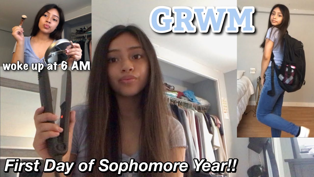 GRWM First Day of School Sophmore Year!! 2021