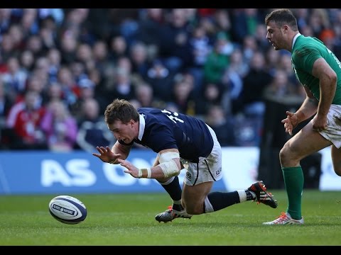 Jamie Heaslip tackle denies Stuart Hogg Try, Scotland v Ireland, 21st March 2015