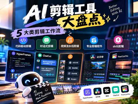 AI 视频剪辑工具大盘点｜新手快速分清，不踩坑