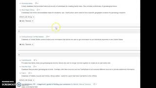LibGuide Genealogy Project