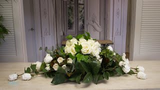 Elongated table flowers for Weddings, Thanksgiving and... Christmas!