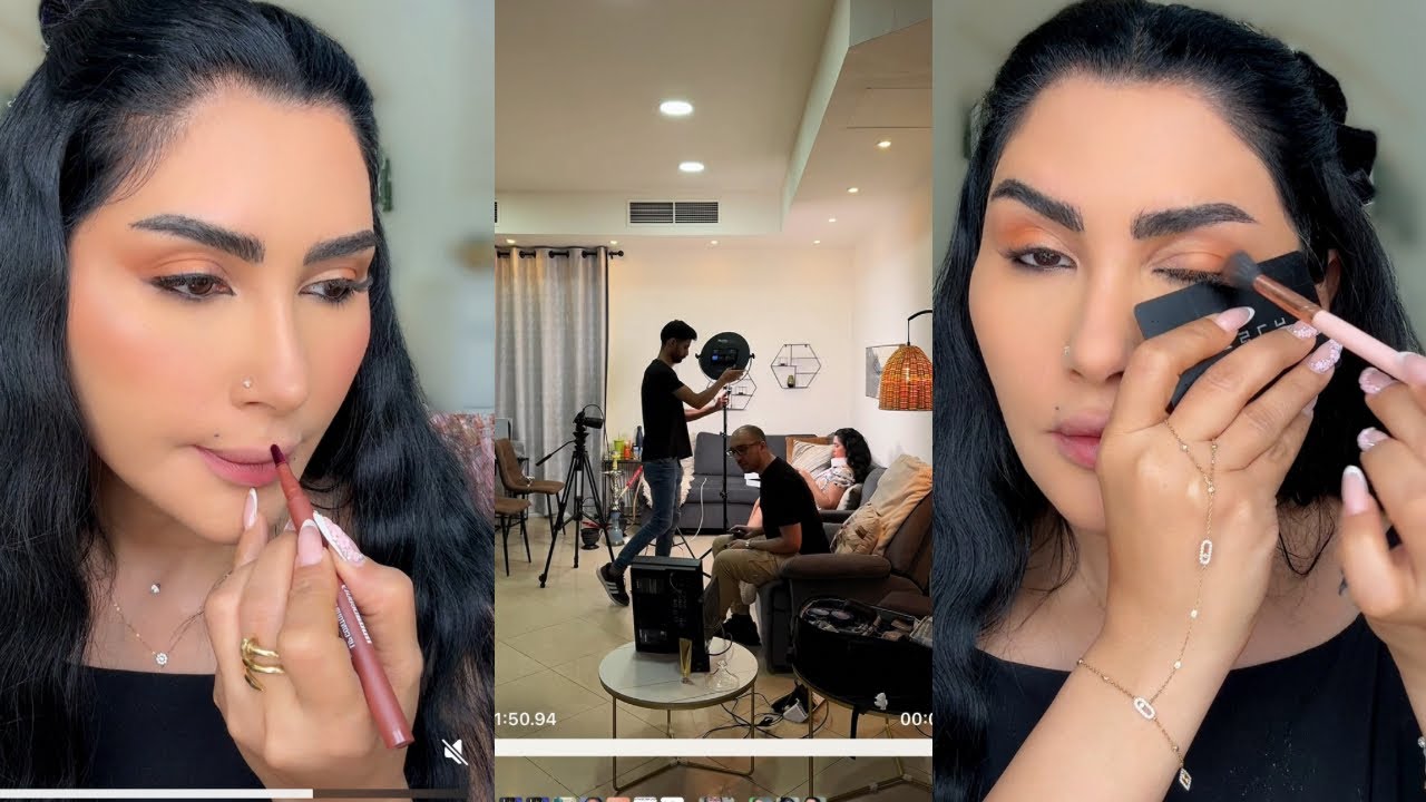 اجهزوا معي للتصوير 🤍 مكياج خفيف من سنابي