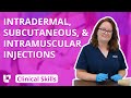 Intradermal, Subcutaneous, and Intramuscular Injections - Clinical Nursing Skills @Level Up RN​
